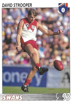 1993 Select AFL #22 David Strooper Front